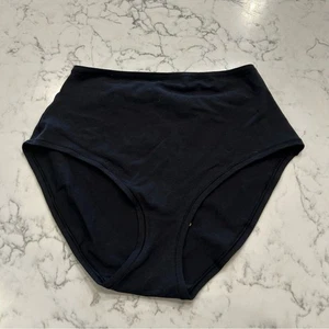 NWT Skims Black Cotton Jersey Full Brief Underwear Panties Size Large - Picture 1 of 4