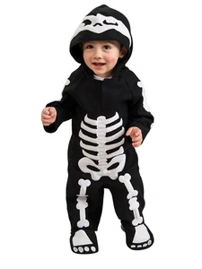 Baby SKELETON Halloween Fancy Dress Costume Spooky Scary Age 6 Months -3 Years - Picture 1 of 3