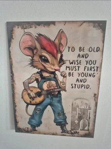 TO BE OLD Metal Tin Wall Sign Plaque Vintage Retro Beer Pub Man Cave - Picture 1 of 1