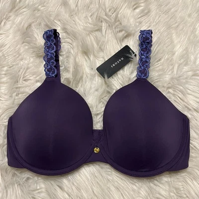 Natori 32D Bra Purple Luxe Full Fit 732080 Underwire Back Closure NEW $74 - Image 1 of 4