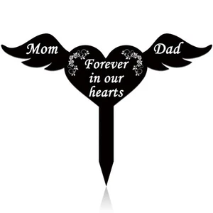Memorial Stakes Cemetery Grave Plaque Markers Garden Wing Sign Remembrance Pl... - Picture 1 of 7