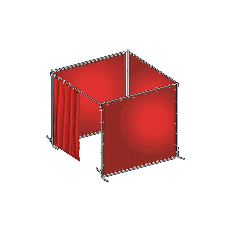 GRAINGER APPROVED 22RP05 Welding Booth Kit,8 ft W, 6 ft H, Red 22RP05 - Image 1 of 1