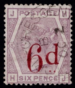 1880 6d on 6d Lilac SG 182 Plate 18 HJ Light CDS Very Fine Cat. £75.00 - Picture 1 of 1