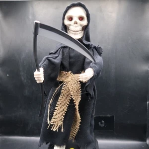Standing Grim Reaper 14" Tall Halloween Factory 1995 Gemmy PLEASE READ - Picture 1 of 13