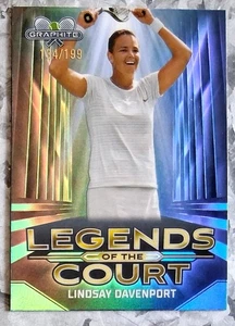 #LOC-LD Lindsay Davenport Aqua Legends of the Court 2024 Topps Graphite Tennis - Picture 1 of 2