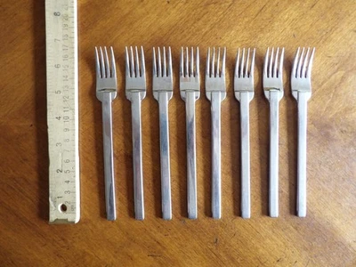 Lot 8x Salad Fork Boda Nova STOCKHOLM Stainless 18-8 Korea Flatware MCM 6.7" - Image 1 of 4
