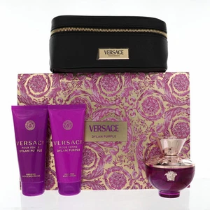 Versace Dylan Purple for Women 4 Piece Gift Set - 3.4 Oz Eau De Parfum Spray, - Picture 1 of 1