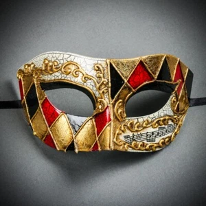 Venetian Unique Phantom Musical Carnival Masquerade Ball Party Eye Mask Gold - Picture 1 of 8