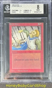 MTG Limited Edition Alpha 1993 Stone Rain BGS 8.0 NM/MT Old School 93/94 - Picture 1 of 6