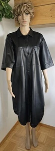 Smith&Soul Kunstlederkleid Mantel Oversize Taschen Schwarz Gr M *NEU mit Etikett - Bild 1 von 12