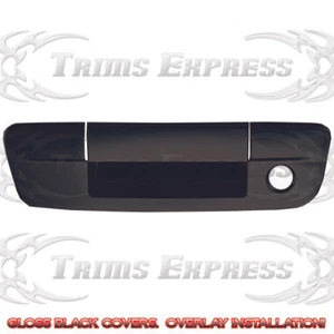 ajuste: Dodge Ram 2009-2018 cubierta de mango trasero negra brillante con KH sin cámara - Imagen 1 de 1
