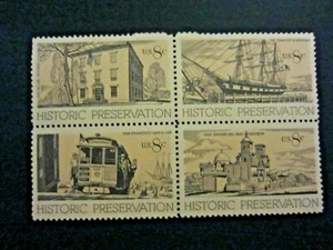 #1440-43 - 1971 8c Preservación Histórica - Como Nuevo Bloque de 4 - Excelente - Imagen 1 de 2
