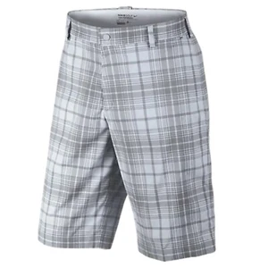 Nike Shorts Men Size 33 Golf Tech Plaid Dri-Fit Style 509182-100 - Picture 1 of 3