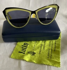 Theo Sunglasses 1961 Black & Yellow Tim Van Steenbergen + Case- Belgium - Picture 1 of 15