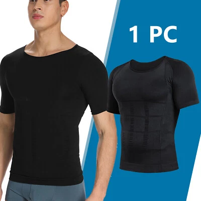 EE. UU. Hombres Adelgazante Body Modelador Chaleco Abdomen Compresión Camisa Entrenamiento Camisetas sin mangas Foto 1 de 4