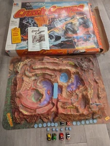 Vintage 1989 Crash Canyon Board Game Milton Bradley NOT Complete - Picture 1 of 10