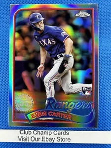 2024 #89CB-13 Evan Carter Topps Chrome Baseball 1989 Inserto RC Rangers - Foto 1 di 2