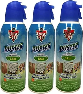 3 Pack Dust Off Disposable Compressed Air Duster, 12 oz Can-Free shipping - Picture 1 of 2