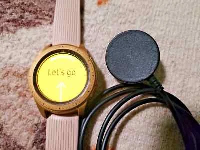 Samsung Galaxy Watch SM-R810 Bluetooth 42mm Gold + Pink Strap - Image 1 of 4