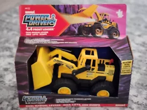 Vintage 1984 Battery Operated Power Drivers ☆ Front Loader Dozer 4 X 4 -Mint- - Picture 1 of 5