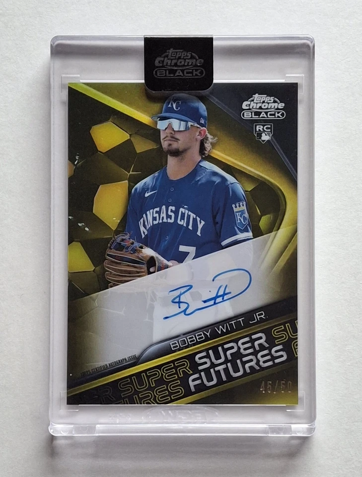 BOBBY WITT Jr. - 2022 Topps Chrome Black GOLD Refractor #/50 , Rookie (RC) Auto - Image 1 of 2