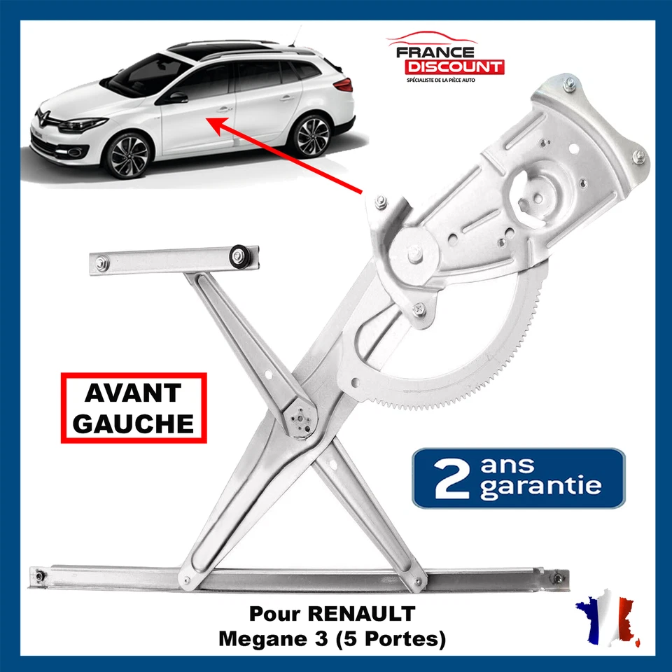 PARTSLINE Leve Vitre AVANT GAUCHE pour MEGANE 3 Estate Break 5 Portes 807216718R