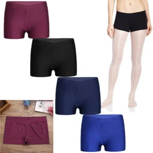 Kid Girl Dance Sport Booty Shorts Gymnastics Running Workout Stretch Short Pants - Picture 1 of 24