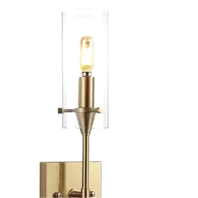 JYL7805C Cato 4.5" 1-Luz Bohemia Granja Hierro/Vidrio LED Aplique Moderno Co... Foto 1 de 4