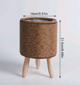 Wicker Basket Rattan Pot Stand Flower Pot | Woven Storage Laundry Basket. - Picture 1 of 3
