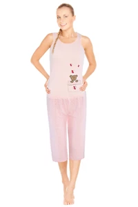 JEFFRICO Womens Capri Pajama Set Soft 2 Piece Sleeveless Top & Capri Pants 7040C - Picture 1 of 18