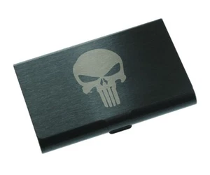 The Punisher Skull Ghost Stainless Steel Business Men Credit Card Holder Wallet - Picture 1 of 7