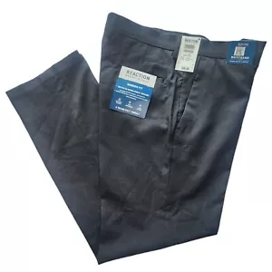 Reaction Kenneth Cole Mens Size 34x30 Modern Fit Micro Check Trouser Pant Slacks - Picture 1 of 13