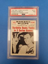 1961 Nu-Card Scoops Burdette Beats Yanks in 3 Series Game #435 PSA 7