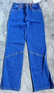 Together Ladies Denim Jeans Size 10 BNWT Rope Design and Side Slit - Picture 1 of 4