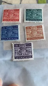 San Marino Coat Of Arms Scj65-69 MNH stamp set 1945 - Picture 1 of 6