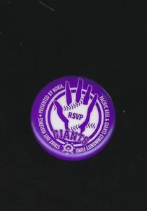 San Francisco Giants Community Fund "Strike Out Violence" 1.25 " Pinback Button - Picture 1 of 1