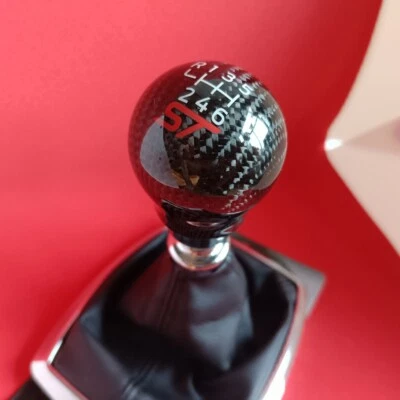CARBON FIBER SHIFT GEAR KNOB for FORD FOCUS MK3 MK4 FIESTA MK7 MK8 ST ECOBOOST S - Image 1 of 4