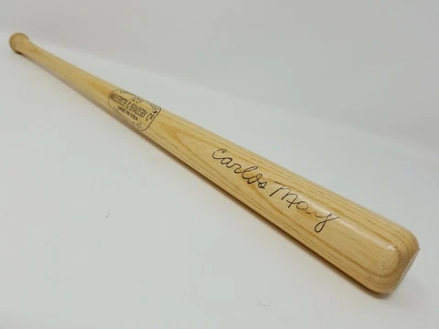Carlos May Baseball Bat Mini 125 Louisville Slugger Red Sox 16 inches HTF Cover