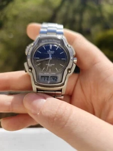 Vintage CASIO AW-24 Module 2318 Quartz Auto Calendar Dual Time WatchRare Japan - Picture 1 of 9