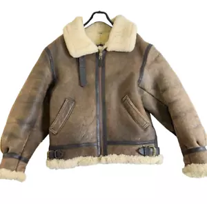 Chaqueta de bombardero de cuero de oveja AVIREX B-3 de piel de oveja talla 40... - Imagen 1 de 13
