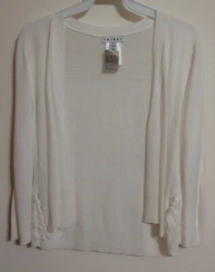 Women's Tribal White Cream Knit Open Cardigan Sweater Size Medium NWT - Picture 1 of 11