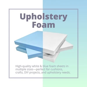 HIGH DENSITY UPHOLSTERY FOAM SHEET - FOR CUSHIONS, SOFAS, BEDS, CAMPERVAN & TOYS - Picture 1 of 10