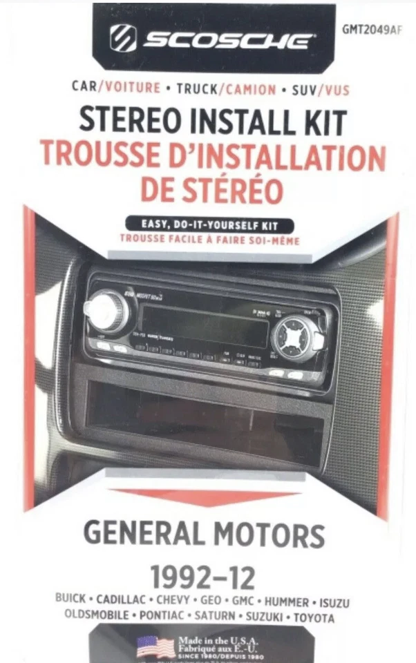 Scosche GMT2049AF Car Truck SUV Stereo Install Kit Single Double DIN 1992 - 2012 - Image 1 of 1