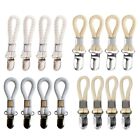 4Pcs Braided Cotton Towel Clips Metal Storage Clamp Holder