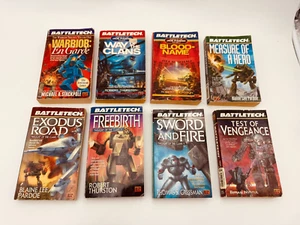 BATTLETECH Book Lot of 8 PB Vtg Novels - Picture 1 of 7