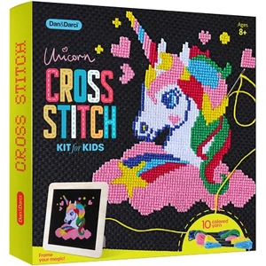 Unicorn Cross Stitch Kit for Kids- Fun Crafts for Girls 8-12 Birthday Gift Kit - Picture 1 of 8