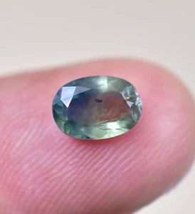 Unheated Natural Bi-color Sapphire 0.80 Ct Oval AGL Certified Ceylon Gemstone - Picture 1 of 8