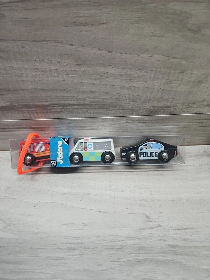 Jadore - Nature Wood Toys - City Squad- Urban City Vehicles