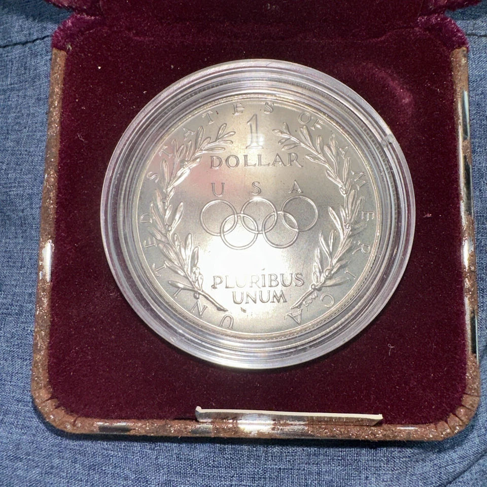 1988 S UNITED STATES US Olympics Seoul Korea Proof SILVER Dollar Coin s - Image 1 of 2