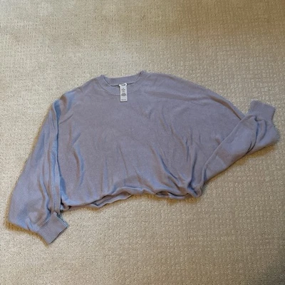 Suéter feminino Garage tamanho M lavanda roxo gola redonda manga longa pulôver - Imagem 1 de 2